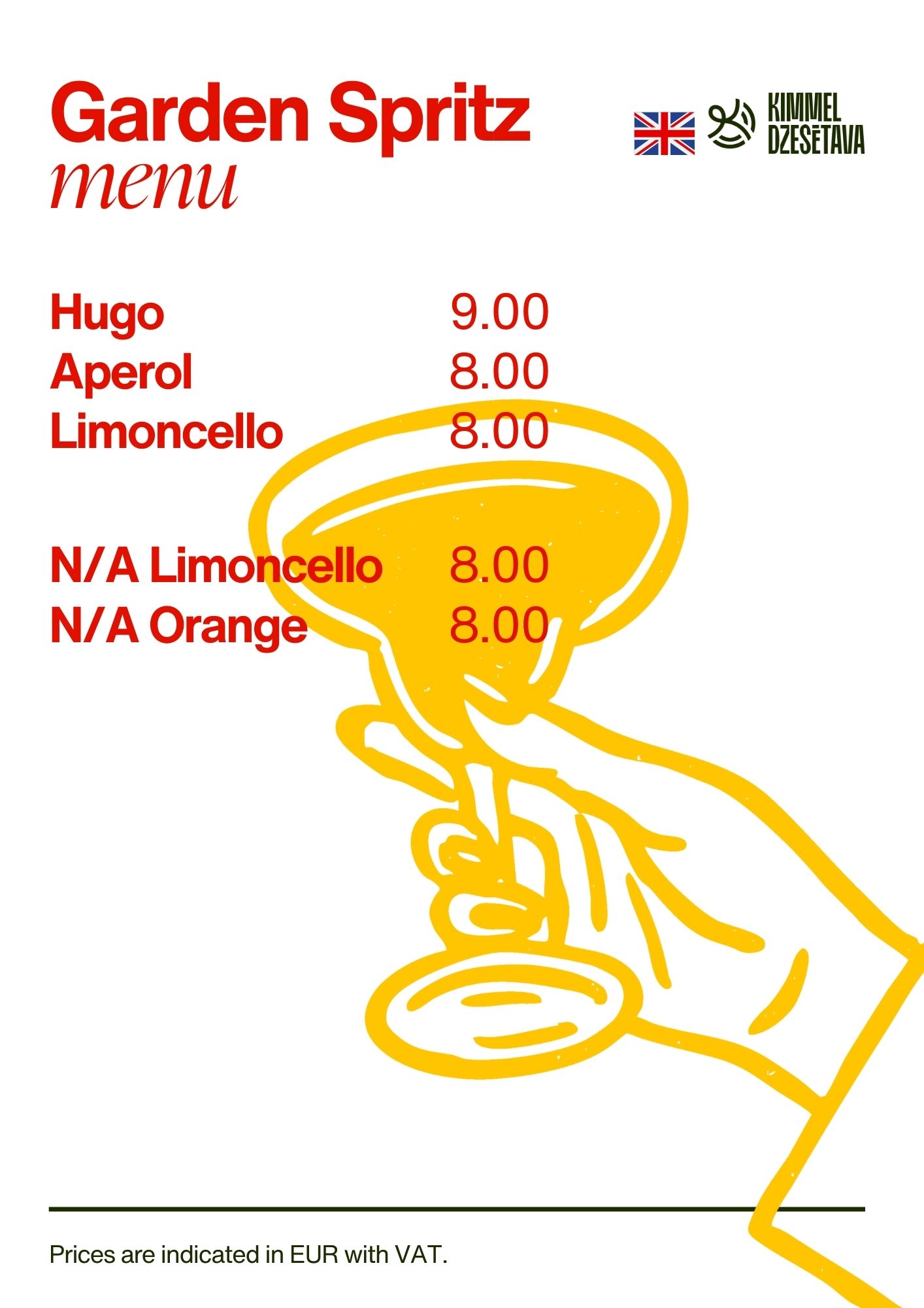 Kimmel Kvartāls Dzesētava Menu